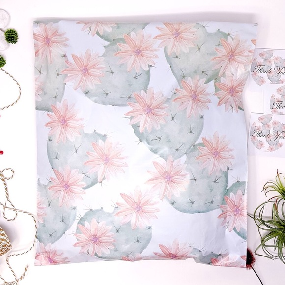 50 14X17 Flowering Cactus Poly Mailers CLEARANCE - Picture 6 of 6